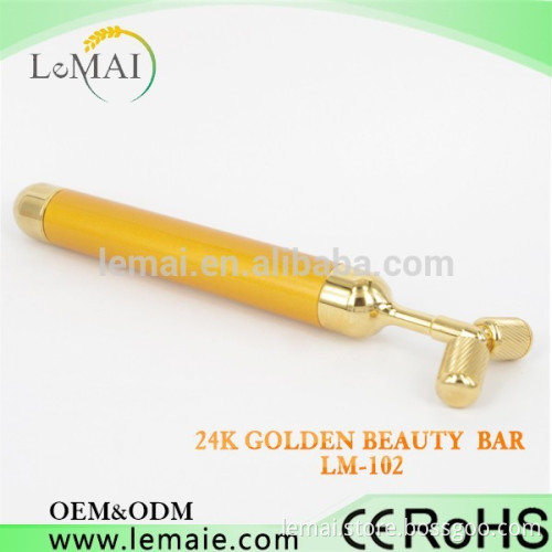 24K Gold Beauty Bar Vibrating Slimming Facial Massager
